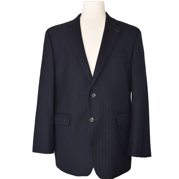 Lauren Ralph Lauren Other - Lauren Ralph Lauren Sport Coat 44R Dark Navy Pinstripe 100% Wool